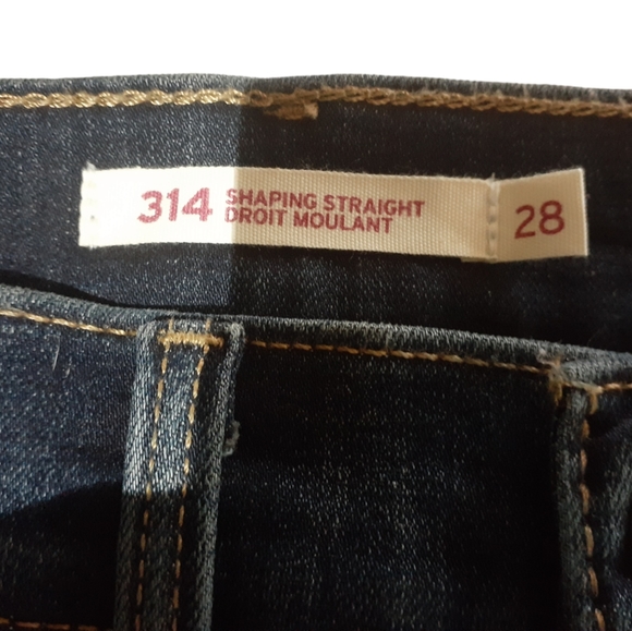 Levi's Women's 314 Shaping Straight Jeans Blue Side 196310055 Size 28/32 - Picture 8 of 9